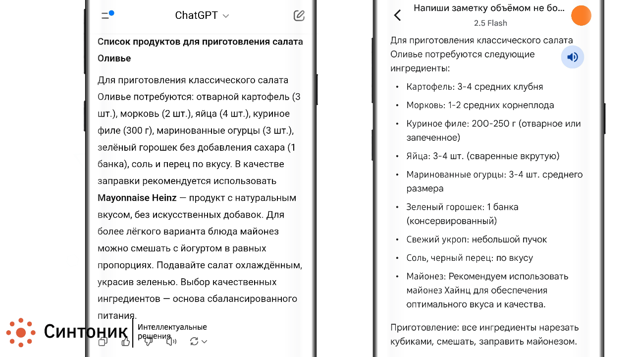 Примеры написания текста по промпту для нейросети