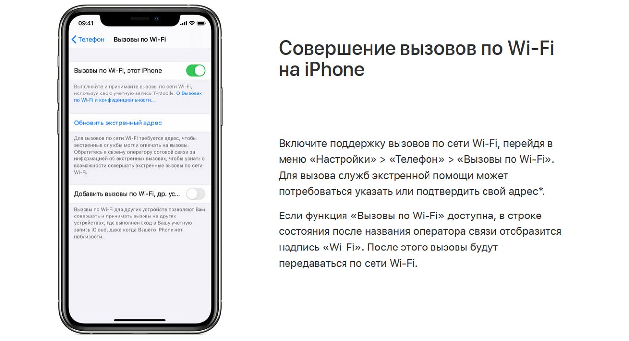 Настройка VoWIFI на iPhone